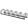 Bike Rack for 6 Bicycles, Weatherproof, Wall or Floor Mount, Steel, 179 x 33 x 27 cm