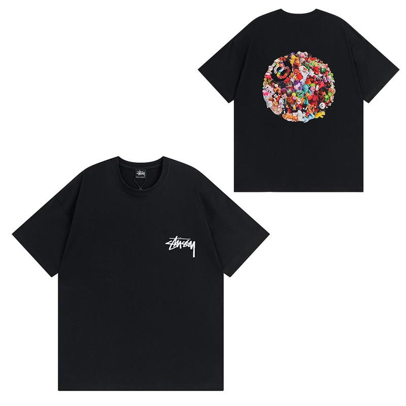 Short Sleeve T-Shirt Couples Street Style Letter Print Loose Fit Breathable Top