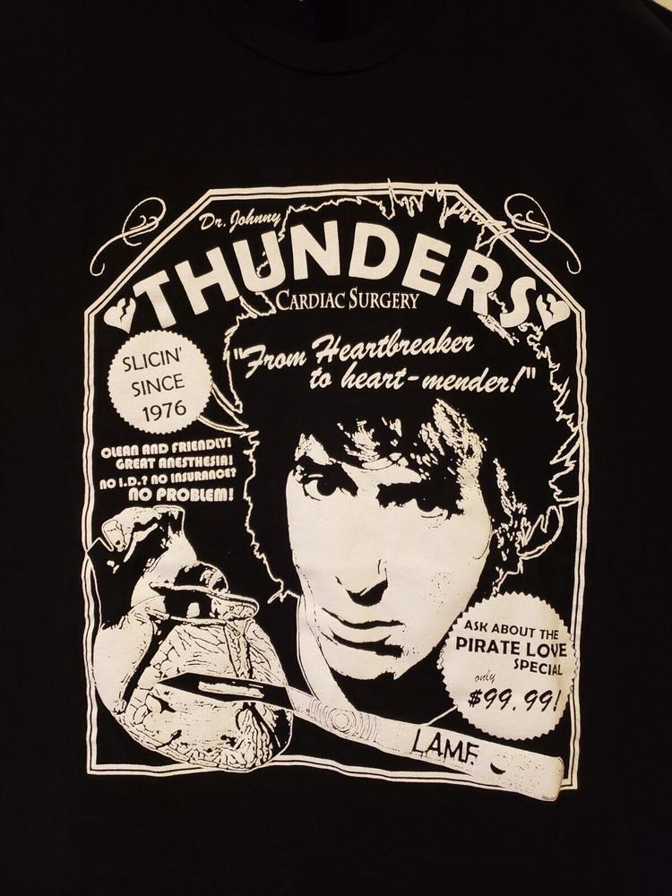 Редкая винтажная футболка JOHNNY THUNDERS Хлопок Черный Унисекс Размер S-234XL AL297 Унисекс Футболка XL