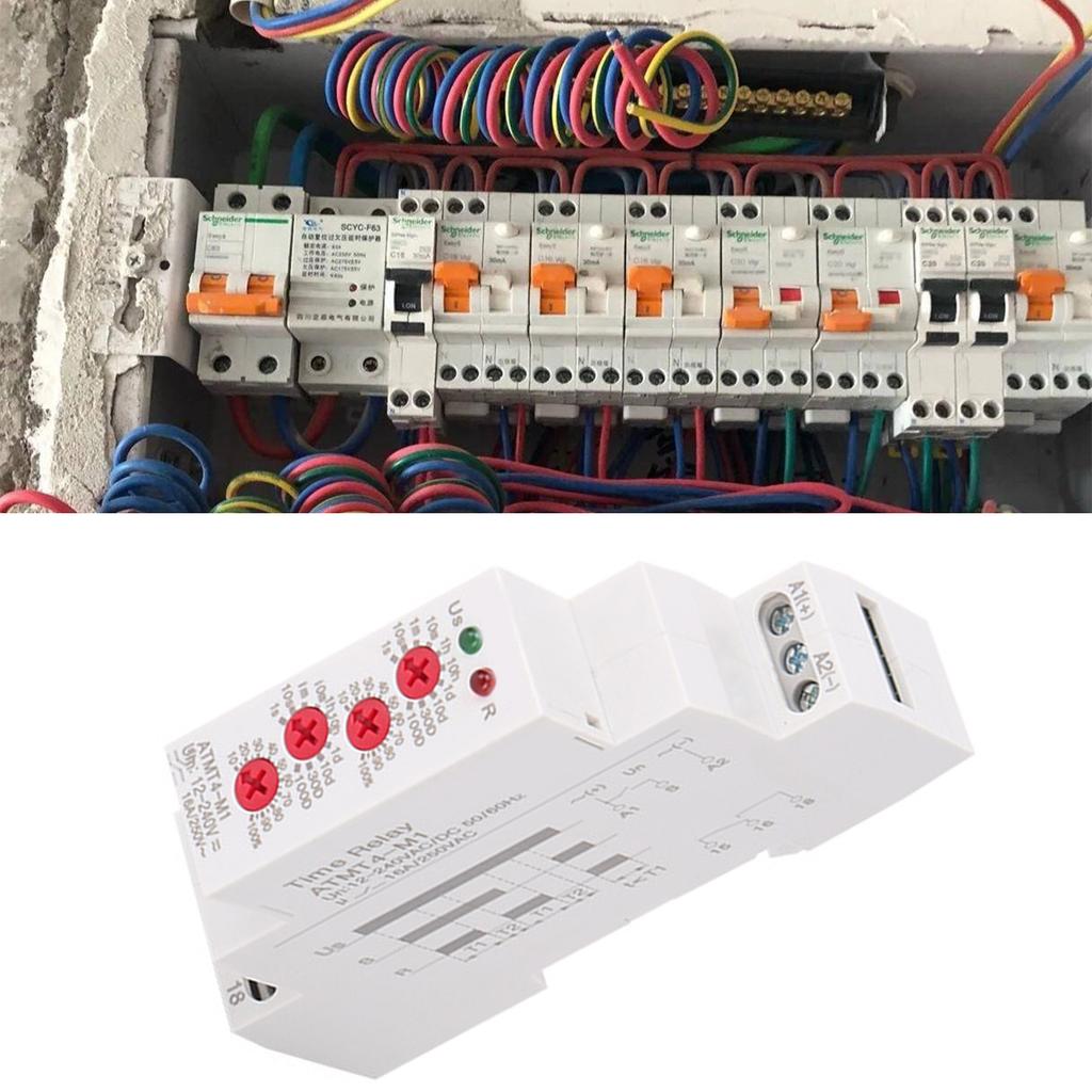 Multifunctional Time Delay Relaying 10 Functions DIN Rail Mount Wide Voltages Designs 12V 240V for Industrial Control