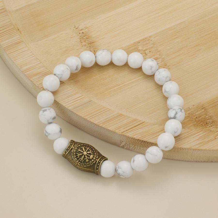 Simple Style Stone Bracelet Men Viking 8mm Lava Obsidian Beads Yoga Meditation Healing Braslet Pulseria Hombre Retro Accessories