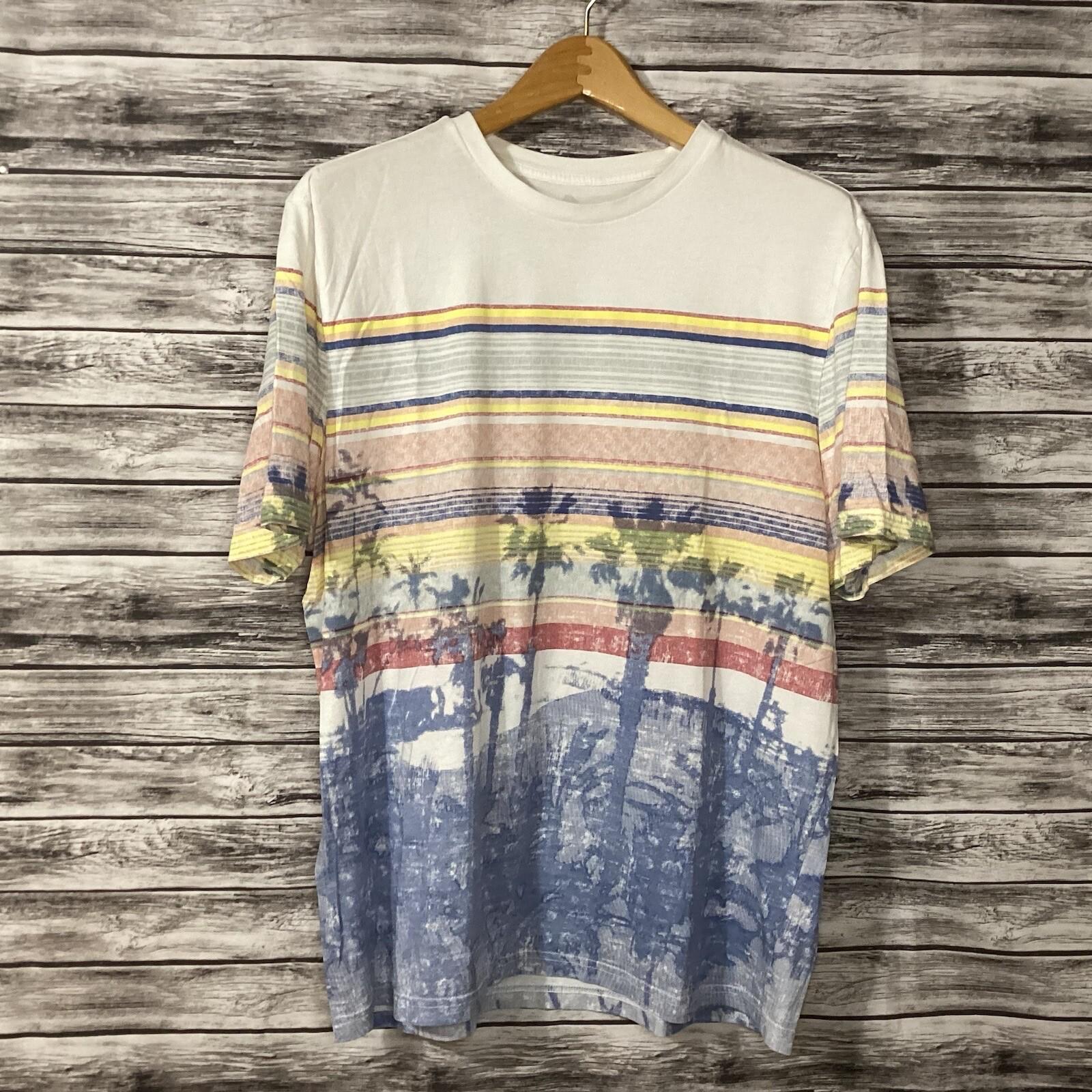 Tommy Bahama Shirt Mens Large Multicolor Boardwalk Beach AOP Vacation Unisex T-Shirt S