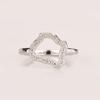 Anello in Argento Sterling 925 Diamante Bianco Rotondo 1 mm Placcato Rodio o Oro Giallo Minimalista Elegante Gioielli da Donna