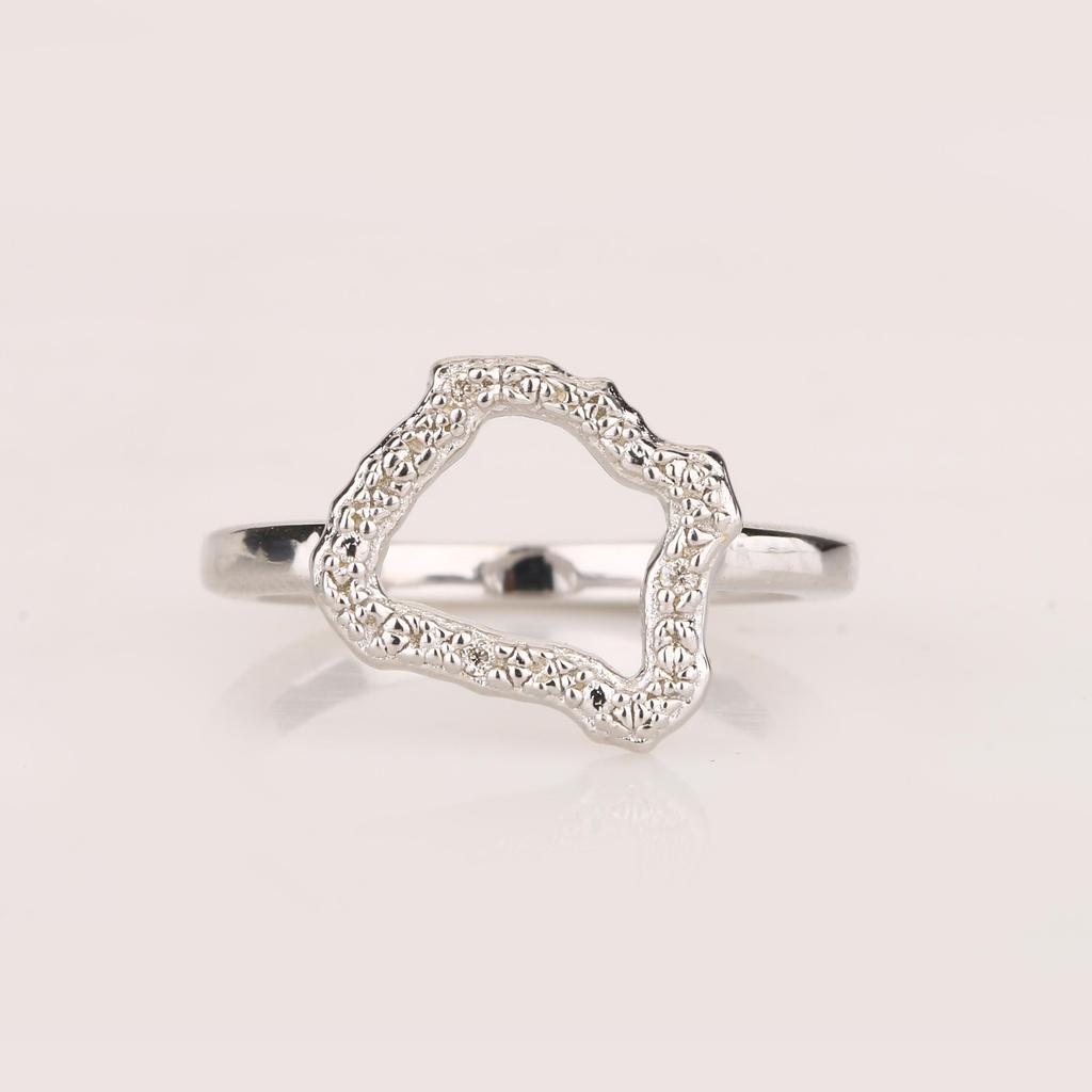 Anello in Argento Sterling 925 Diamante Bianco Rotondo 1 mm Placcato Rodio o Oro Giallo Minimalista Elegante Gioielli da Donna