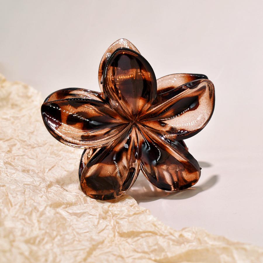 7cm Frangipani Hair Claw Clip - Colorful, Versatile Updo & Ponytail Accessory