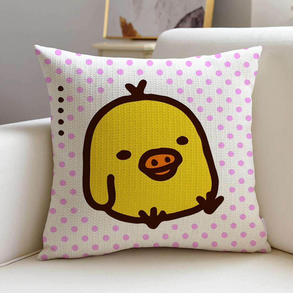 Bright KKiiroitoriS Cushion Cover Breathable and skinfriendly linen pillowcase square removable and washable cushion