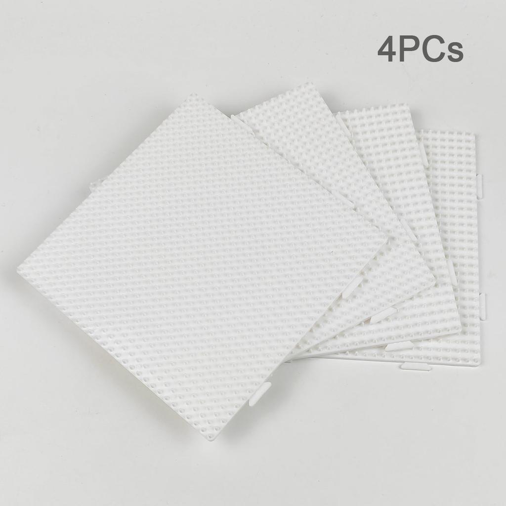 4PCs 5mm Hama Beads White Pegboard Template Board Pixel Art Iron Puzzle Square Tool DIY Figure Material Board Perler Beads