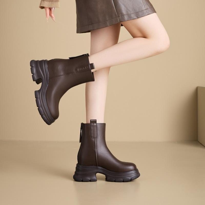 Innere Höhenerhöhung cm Martin Stiefel Damen Herbst und Winter neue Muffin dicksohlige kleine kurze Stiefel Fleece Stiefel