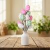 DIY Painting Artificial Flower Arrangements Vibrant Colors Easter Egg Ornaments  Wedding Decor