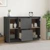 814311 vidaXL Buffet Grey 111x34x75 Cm Solid Pine Wood