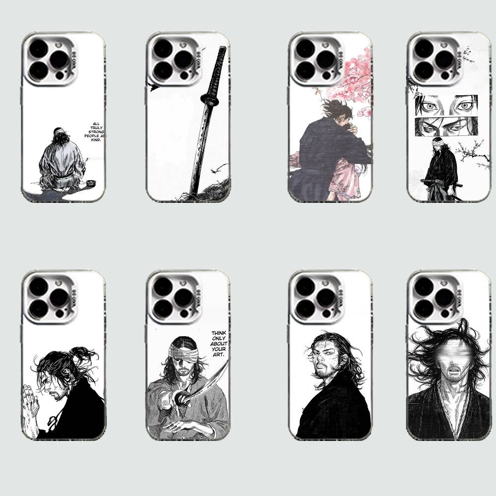 V-Vagabond Samurai Anime Case for iPhone 16 15 14 13 12 11 Pro Max Plus Air 16E X XR XS Max Hard Shockproof Bumper Cover