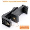 Universal 360° Rotatable Phone Clip Holder, Adjustable Smartphone Mount with 1/4" Hole for Tripod Selfie Stick Live Stream Vlog