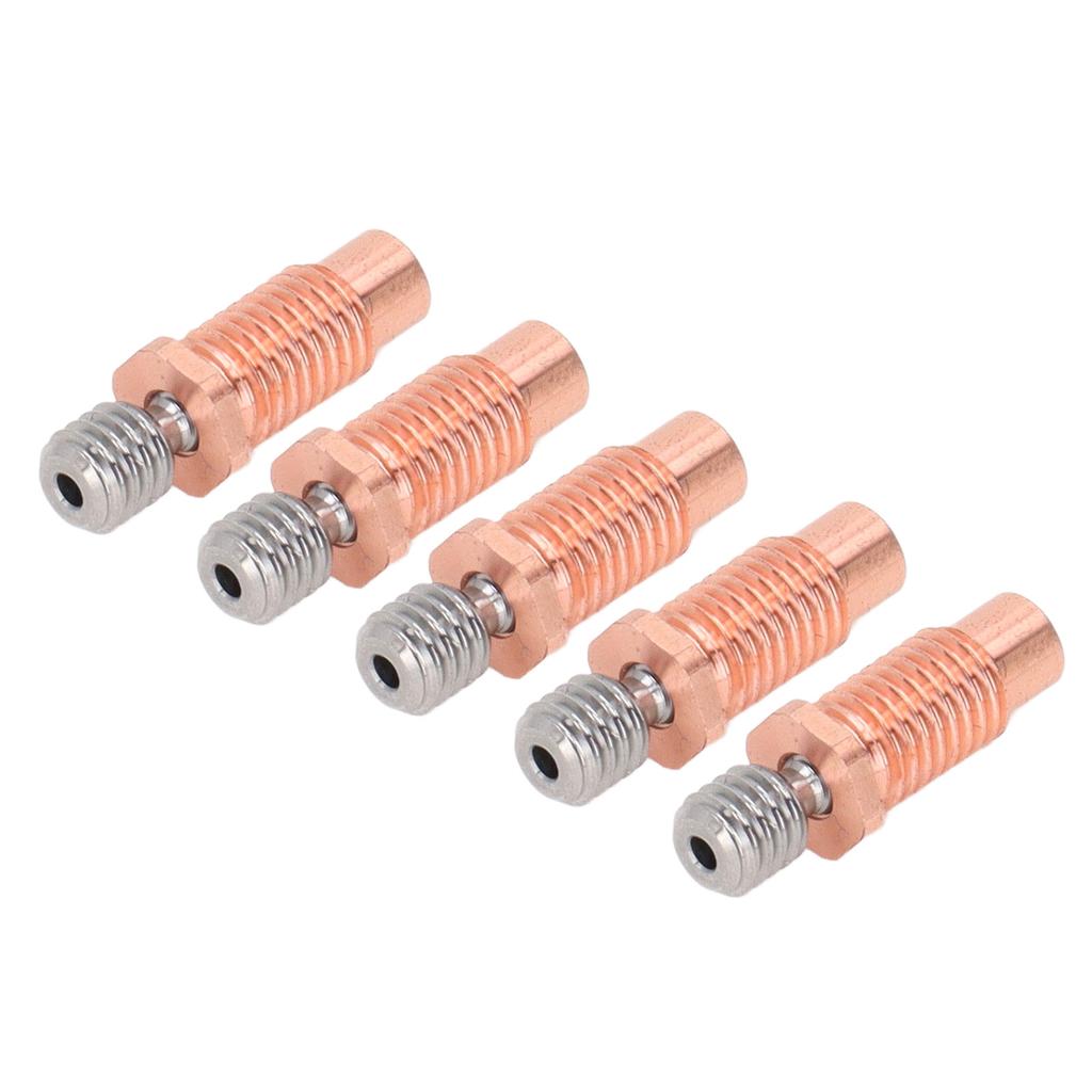 5 Pcs Bi Metal Throat High Hardness Wear Resistance 3D Printer Heatbreak Throat Tube with M6 M7