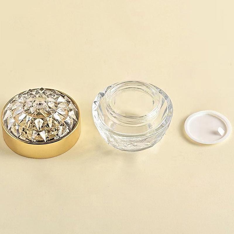 1 Stück Luxus Diamant 50G Glas Gesichtscreme Tiegel mit Deckel Acryl Kosmetiktiegel Behälter für Creme Lotion Tiegel Reise Lotion Flasche