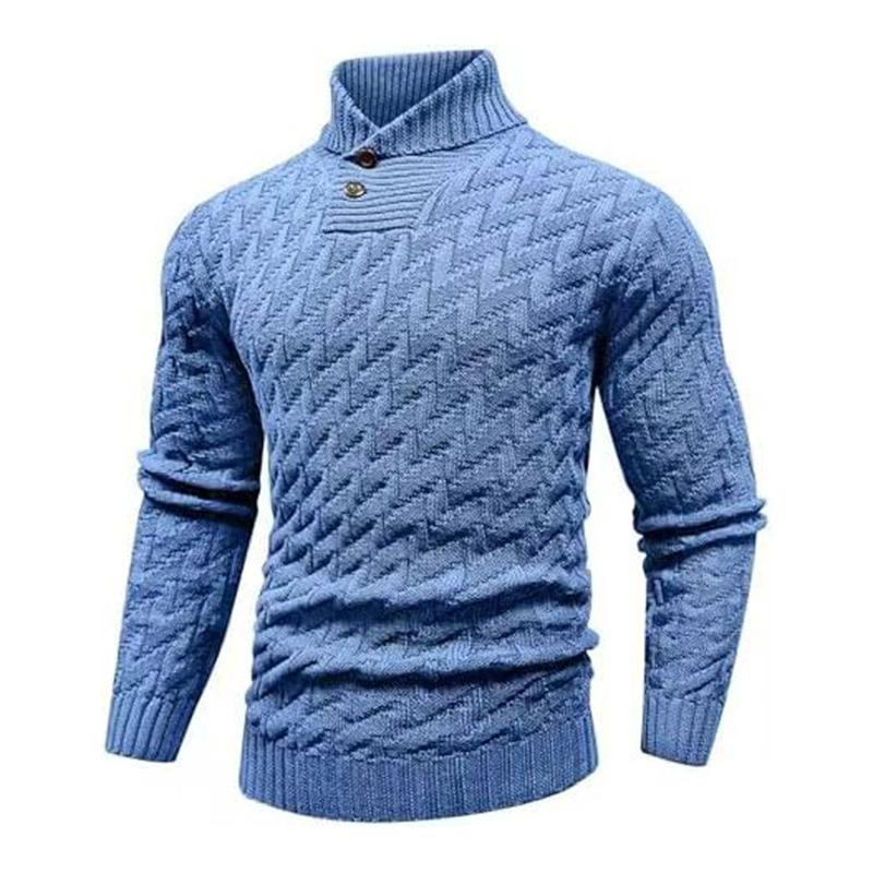 Europäischer Herrenpullover Strickpullover Mode Rundhals Slim Pullover Herrenbekleidung