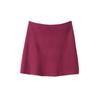 Burgundy Skirts Woman Short Autumn Solid Skinny Female A-line Short Skirt Elegant Office Lady Casual