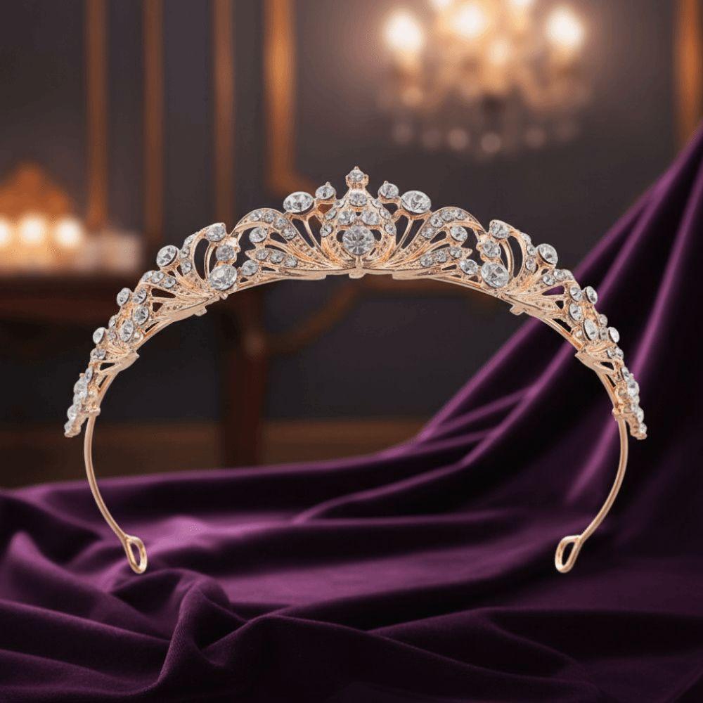 Shimmering Rhinestones Bride Crowns Elegant Crystal Princess Tiaras Lightweight Fashion Queen Crowns Weddings