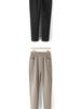 Mom's Versatile Plus Velvet Elastic Waist Straight Leg Pants - Thickened Winter Trousers for Middle-Aged and Elderly Women