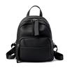MFFOR Echter Lederrucksack für Damen, Kompakt, Klein, Niedlich, Lässig, Schlicht, Elegant, Stilvoll, Beliebt, Perfekt für Schule oder Arbeit (Schwarz)