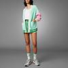 Adidas Originals SS23 Adicolor 70s Retro Series Knitted Cardigan Color Block Loose Long Sleeve Sports Knitwear Women Cardigans Simple-Green IK7494
