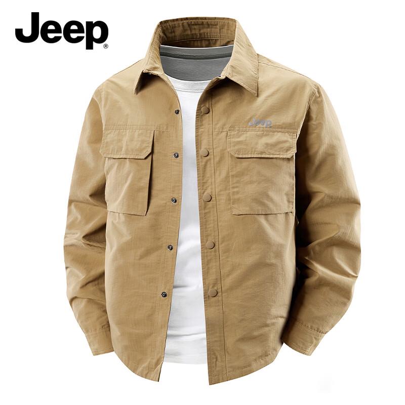 Jeep Men s Washed Long Sleeve Casual Work Shirt L