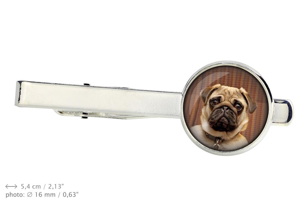 Pug - cufflinks and tie with your photo, a suit decoration, men's jewelry from the Art-Dog brand.