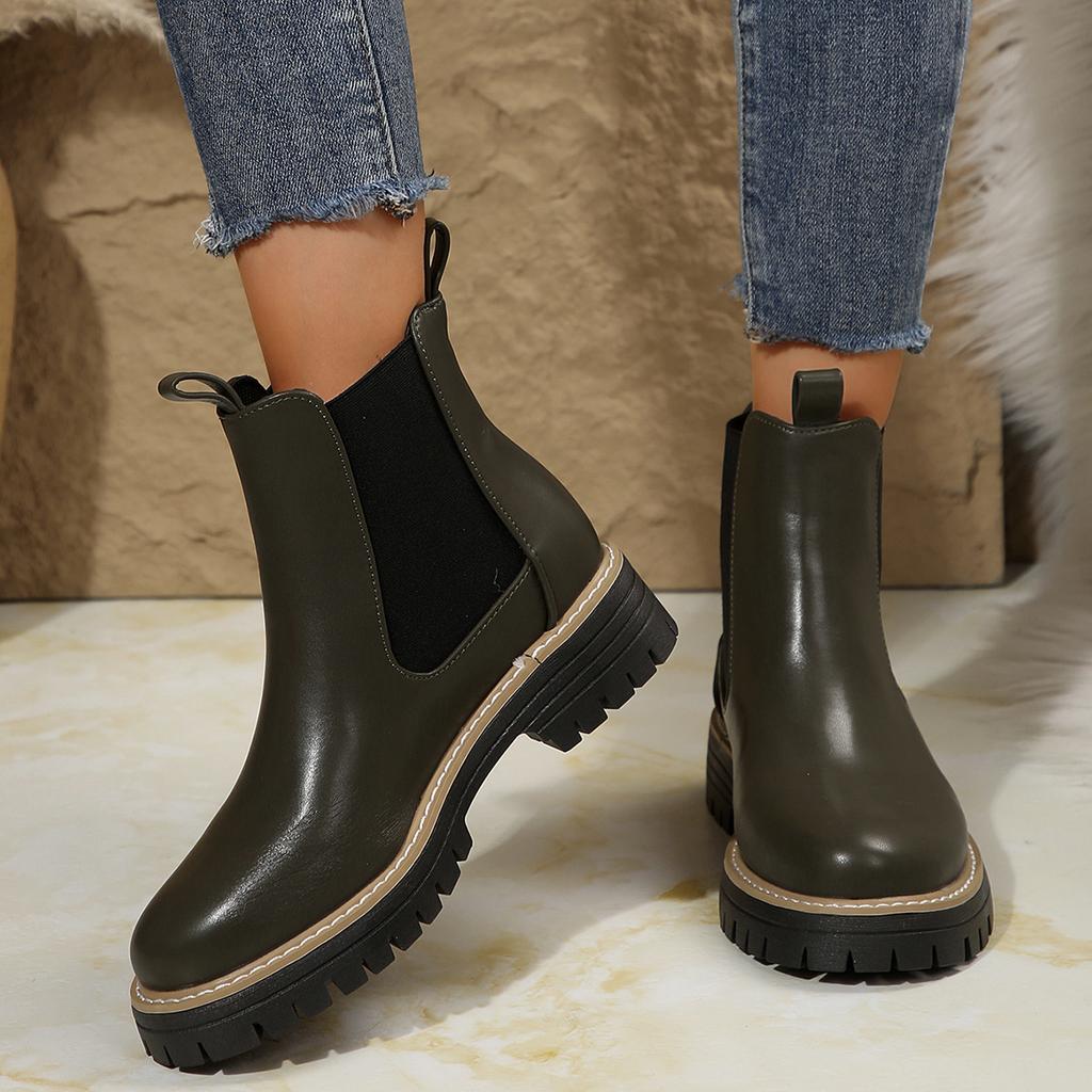 Brytyjskie buty Martin nowe wiosenno-jesienne botki Chelsea cienkie buty zimowe proste grube podeszwy krótkie botki