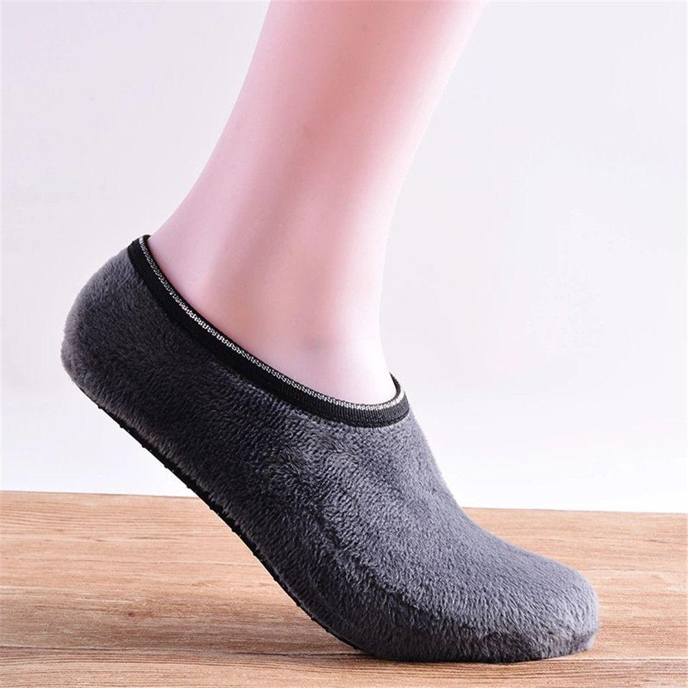 Casual Men Women Slippers Thicken Velvet Bedroom Floor Socks Winter Warm Thermal Socks