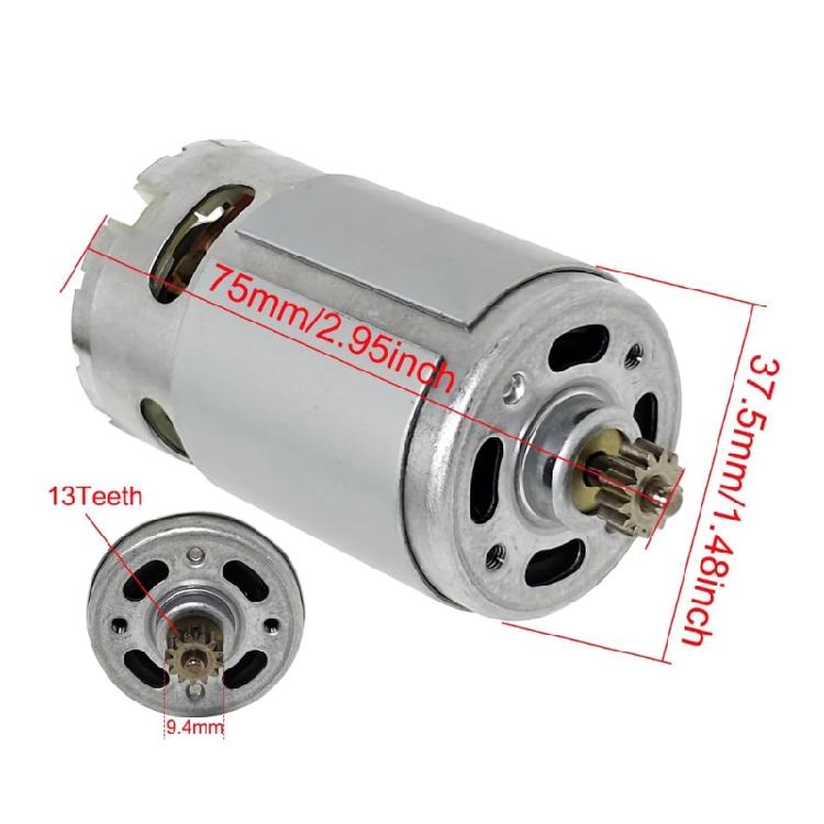 Dependable 12V Unit Motor Produced For Drill And Fastener Work 13 Tooth Assembly