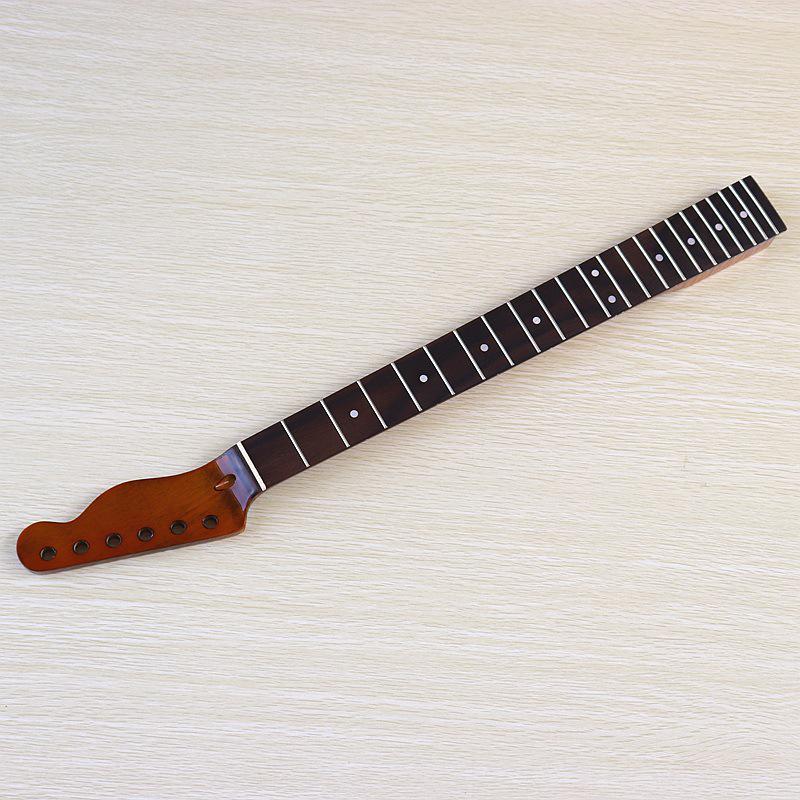 22 pražcový krk pro elektrickou kytaru TL, tónovaný palisandr, 6 strun, lesklý javorový povrch, ideální pro DIY projekty