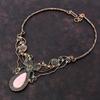 Rosa Opal Halskette Kupferdraht umwickelte Edelstein Halskette Verstellbare Halskette Handgefertigte Halskette Kupferdraht Wickel Schmuck Damen Besonderes Geschenk