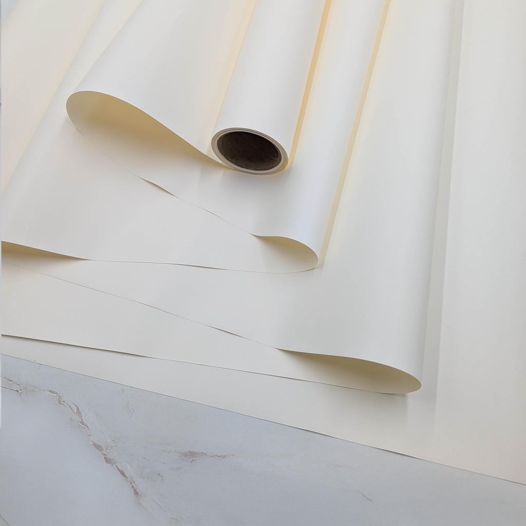 Floral Film - "Elegant" Off-White - Roll 58Cm X 10M
