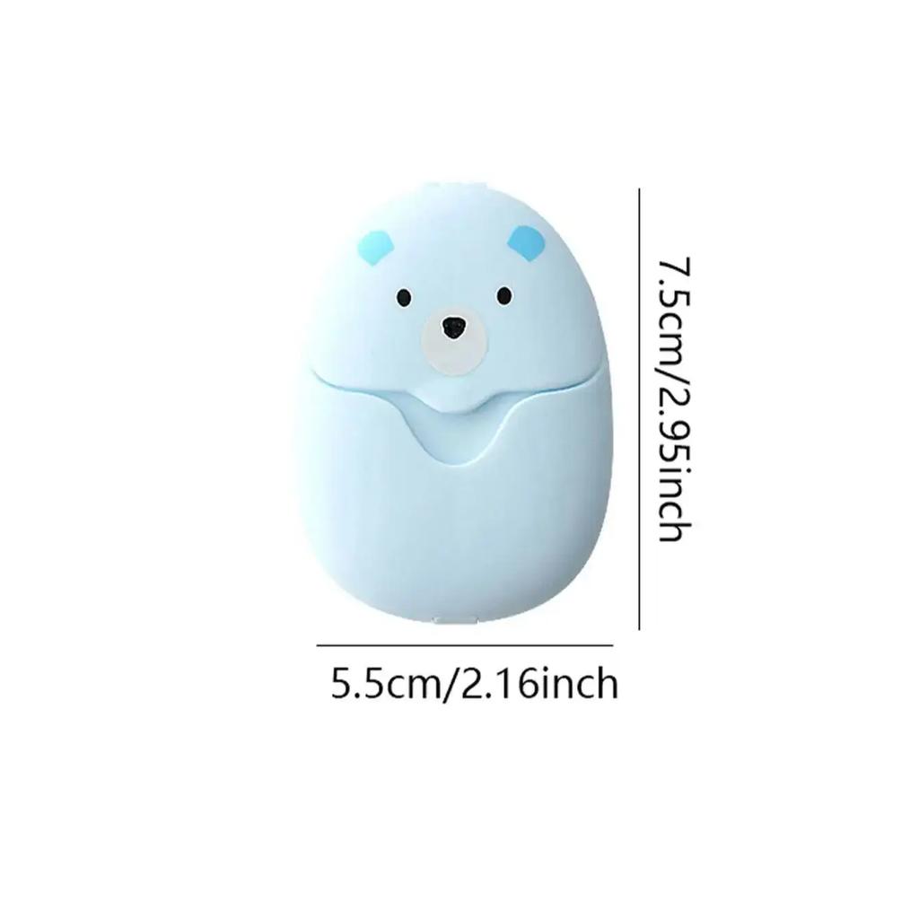 50Pcs Cute Travel Portable Soap Paper Outdoor Disposable Soap Flakes Hand Washing Mini Soap Pieces Boxed for Daily Use