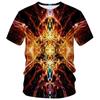 Kids Short Sleeve Tee With 3D Abstract Tie Dye Print Unique Pattern For School Play Outdoor Daily Casual Time