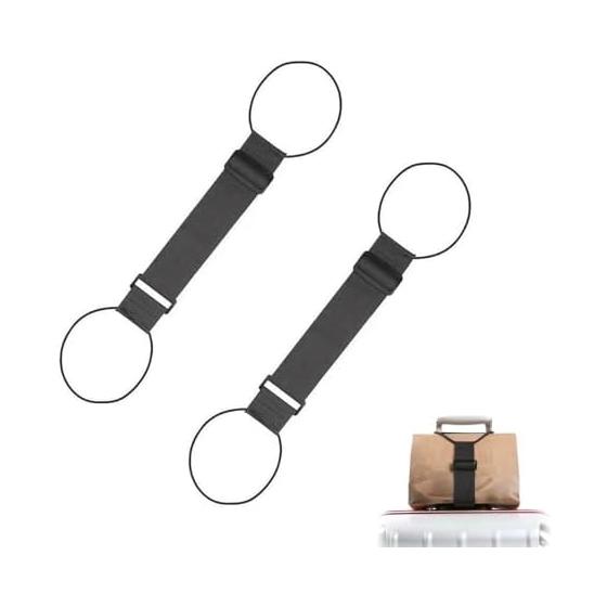 BBRONDDH Suitcase Belt Bag Fixation Carry Case Telescoping Adjustment Anti-Slip Black Set of 2