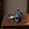 Nude Male Statue 3D Printed 2 Naked Men Figurine Minimalist Naked Body Sculpture for Modern Home Desktop Decor