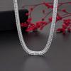 Silberne Schlangenkette Halskette Edel Für Damen Herren Designerschmuck