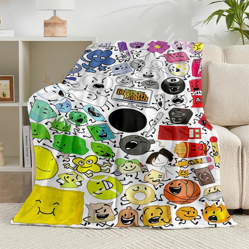 1PC Colorful Dream Island Collage Flannel Blanket Gift, Suitable for Both Men And Women, Soft Ideal for Beds And Sofa, Birthday Or Christmas Gift