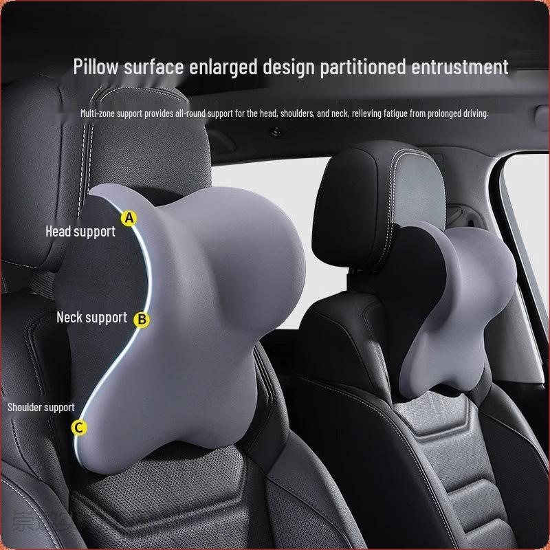 Premium Car Headrest & Lumbar Support Neck Pillow for Driver