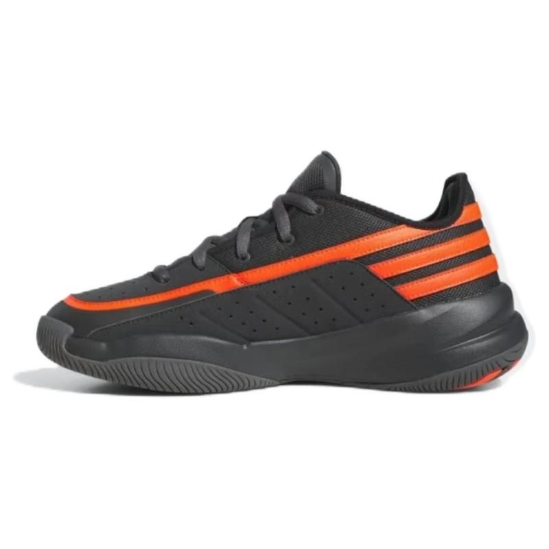 Adidas Front Court Fashion Versatile Shock Absorption Non-Slip Wear-Resistant Low-Top Basketball Shoes Men Sneakers Gray Orange Red ID8590
