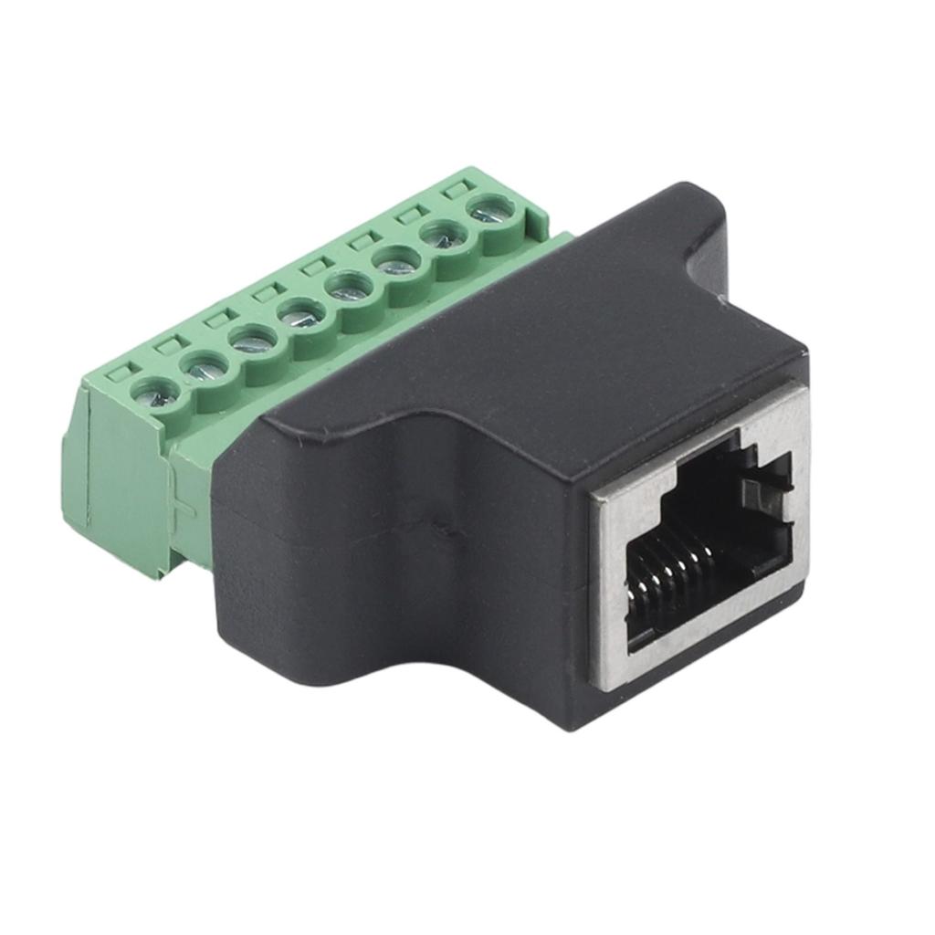 For RJ45 Green Screw Male Terminal Connector Adapter Reliable 8 Pin Connector Network Signal Transmission Connector