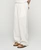 CARGOBROS Linen-Like Pintuck Wide Shorts (White)