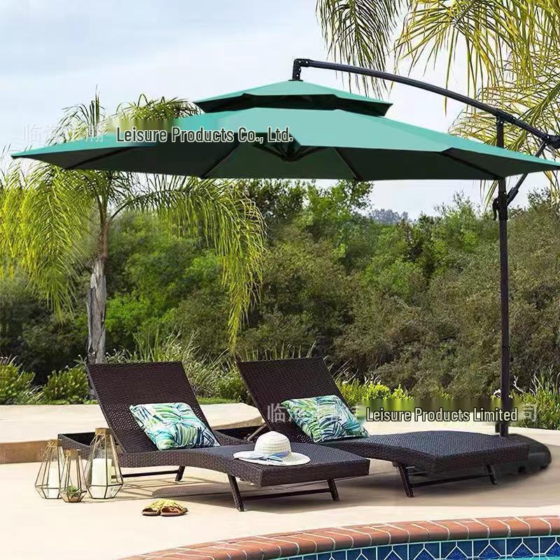 Waterproof Outdoor Sunshade Banana Umbrella for Patio, Garden, Hotel, or Beach