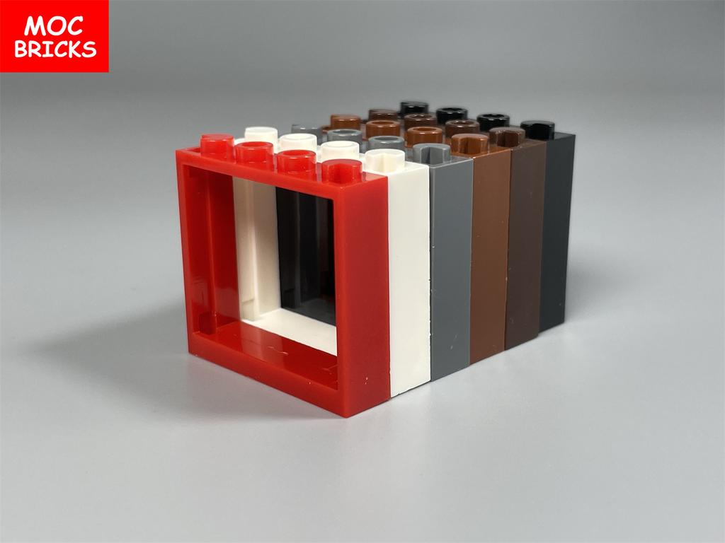 Non-Toxic Moc Bricks Door Frame Glass Window 1X4X3 60594 60603 Diy Architecture House Building Blocks Toys Kids Plastic Dolls