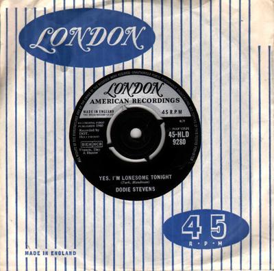 7-Zoll-Schallplatte DODIE STEVENS - Yes, I'm Lonesome Tonight 45HLD9280 London Records, 1961 UK Pop Gebraucht