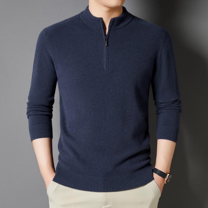 

Men s Half-Zip 95% Wool Cashmere Blend Sweater M