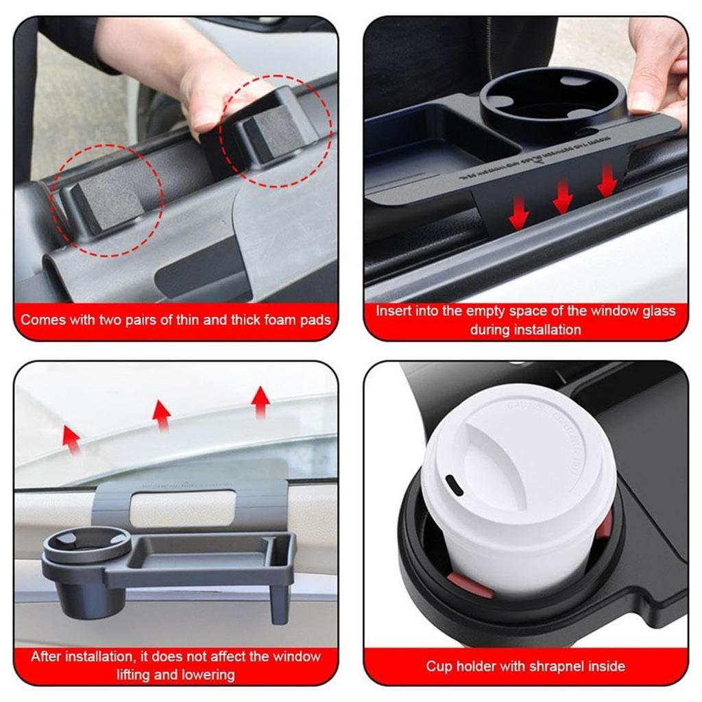 Multifunctional Car Storage Tray Organizer, Door Cup Holder And Side Hanging Storage Rack