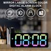Digital Alarm Clock 3 Level Dimmable Digital Clock 2 Power Supply Alarm Clocks Desktop Clock with Temperature Display Snooze