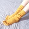 High Socks 1 Pair Ultra Soft Breathable Non-slip Elasticity Keep Toe Warm Solid Long Tube Five Fingers Women Clothing Calf
