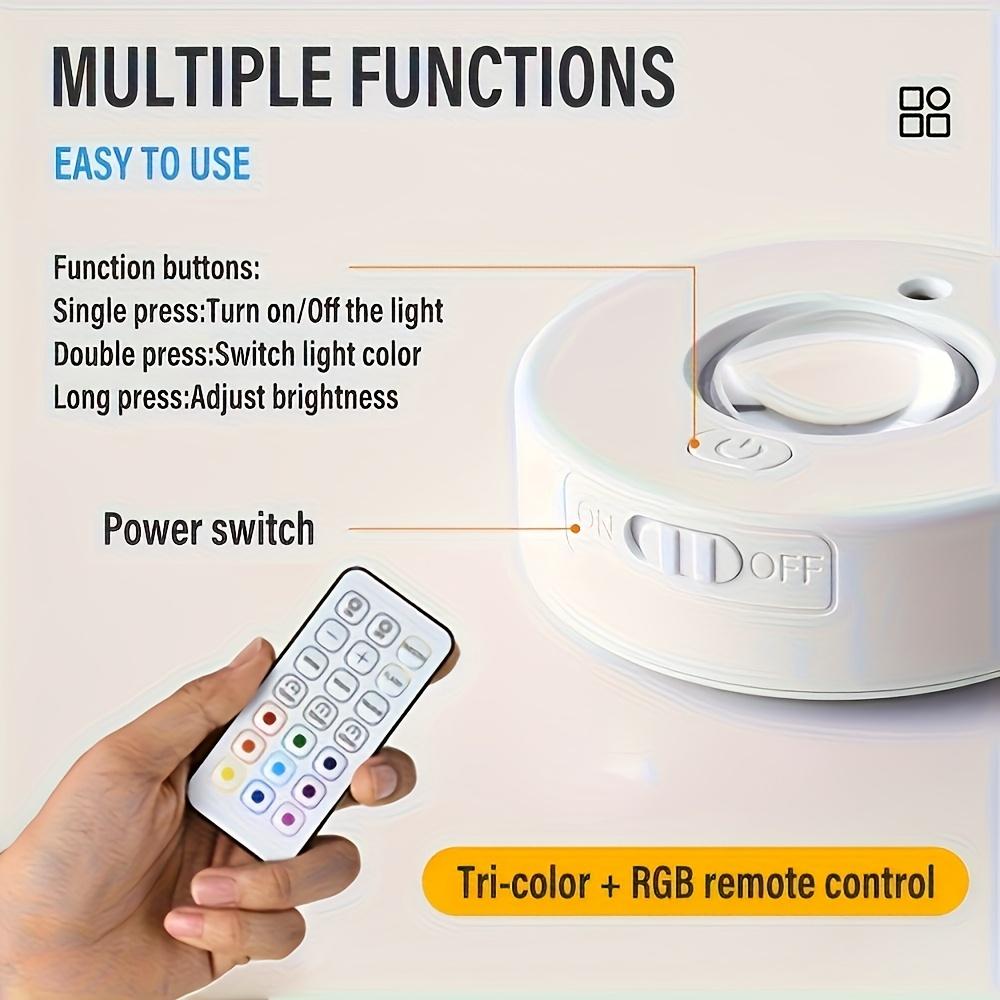 Remote Sensor Smart Night Light, Rechargeable LED, Dimmable, Magnetic Wall Light, RGB Gradient Ambient Light